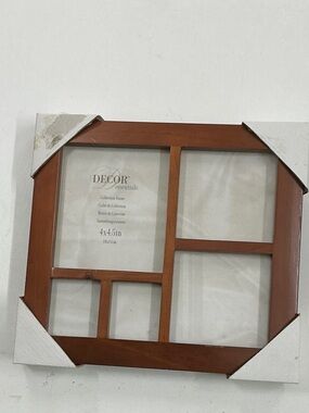 Mainstays Warm Brown Multi-Opening Wood Photo Collage Frame